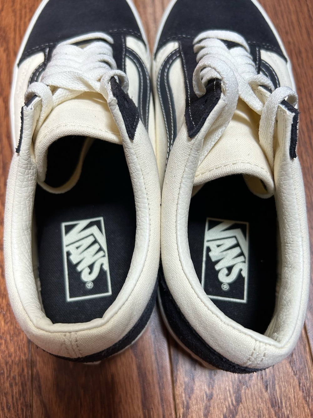Vans Old Skool "Phantom" navy suede cream canvas size 8.5 women size 7 men - Picture 7 of 8